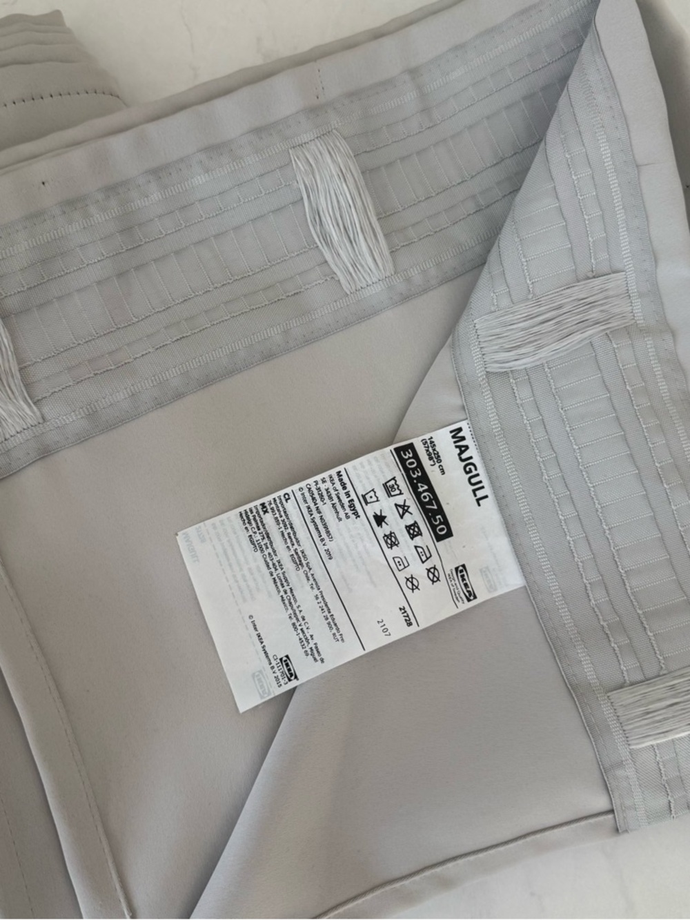 IKEA MAJGULL Light Gray Room Darkening Curtains 57x98" - Picture 3 of 5